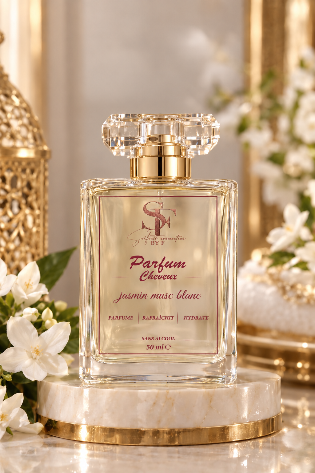 Parfum Capillaire jasmin et musc blanc